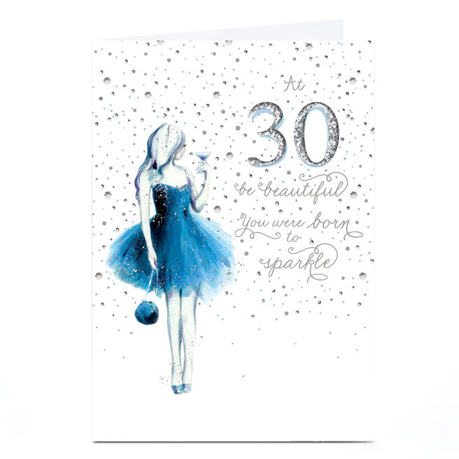 Personalised 30th Birthday Card - Born to Sparkle