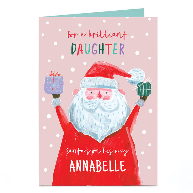 Personalised Christmas Card - For a Brilliant Daughter