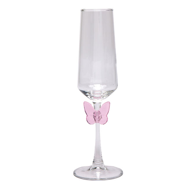 Here's To Wonderful You Butterfly Champagne Flute