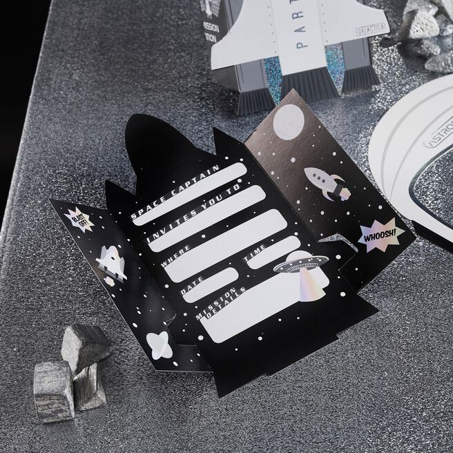 Space Party Invitations - Pack of 10