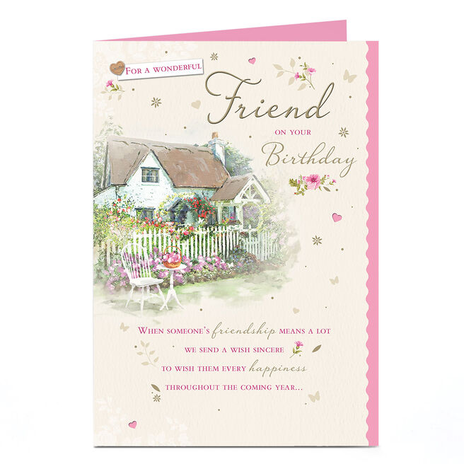 Birthday Card - For A Wonderful Friend On Your Birthday