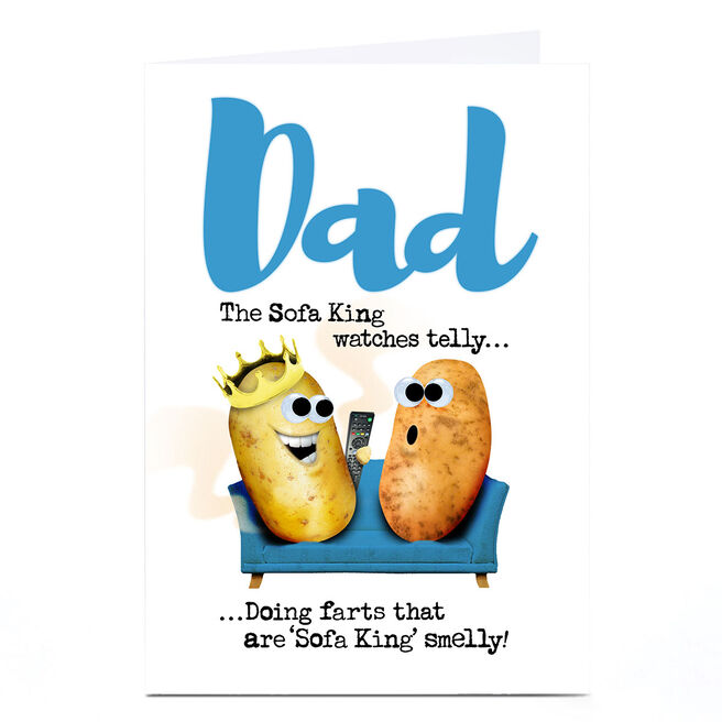 Personalised PG Quips Father's Day Card - Dad Sofa King