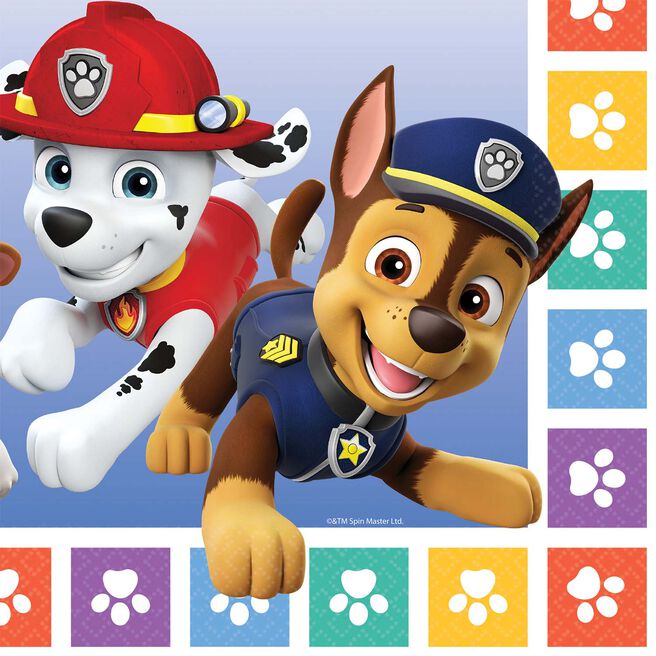 Paw Patrol Party Napkins - Pack of 16