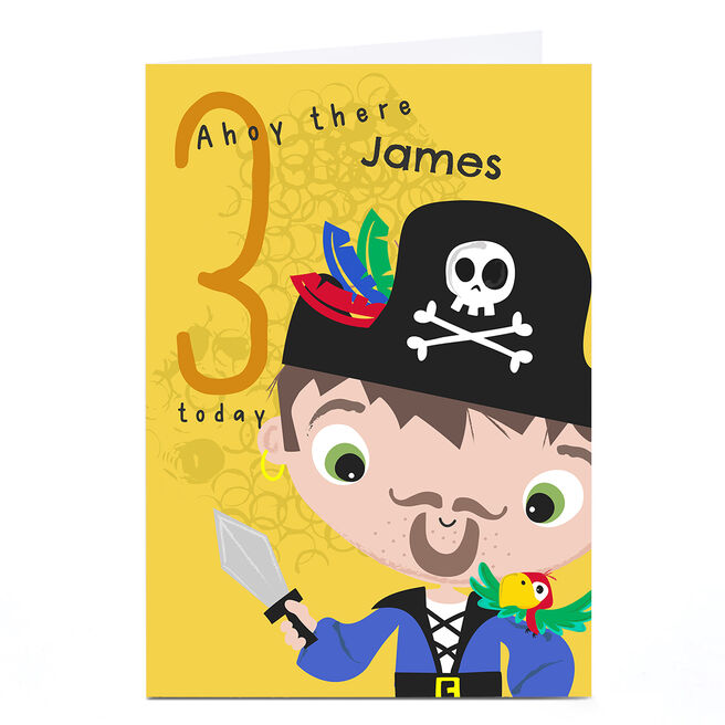 Personalised Rachel Griffin 3rd Birthday Card - Ahoy There