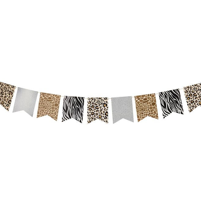 Animal Print Card Bunting 2.5m