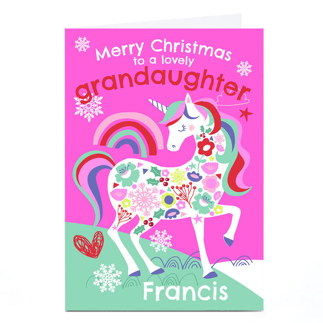 Personalised Bev Hopwood Christmas Card - Granddaughter