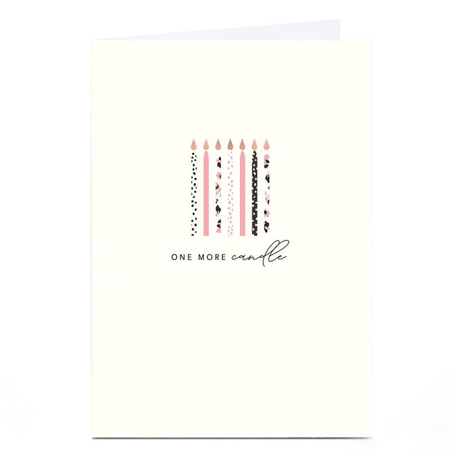 Personalised Birthday Card - One More Candle