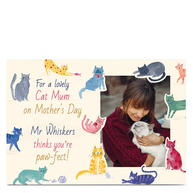Photo Mother's Day Card - Paw-fect Cat Parent