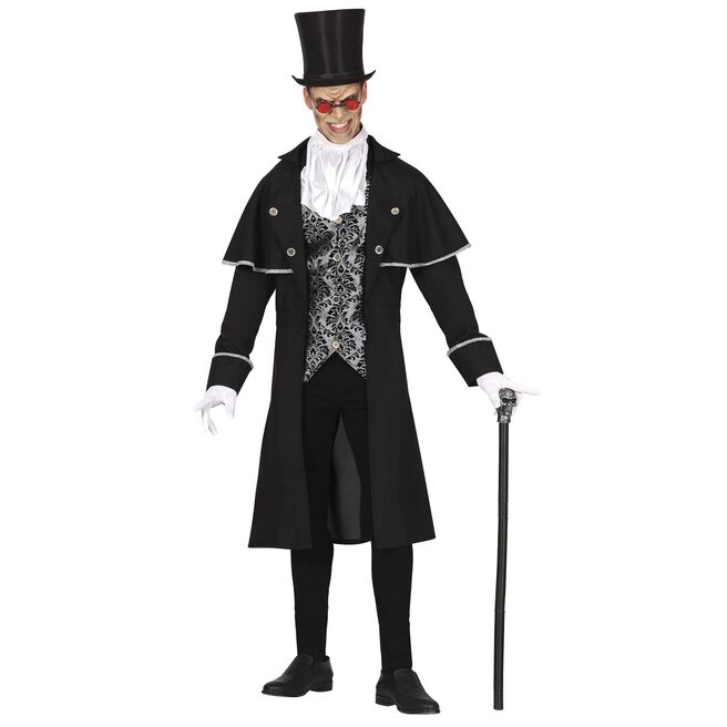 Silver Vampire Men's Adult Fancy Dress Costume