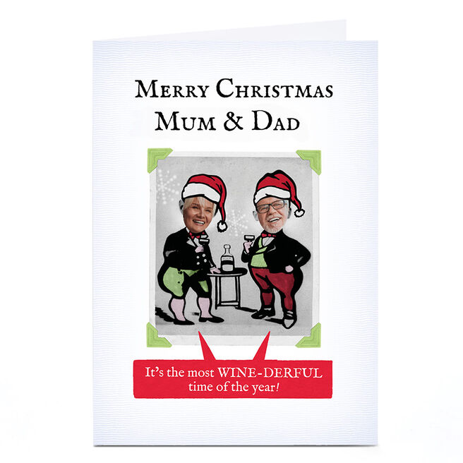 Personalised PG Quips Christmas Card - Wine-derful Time