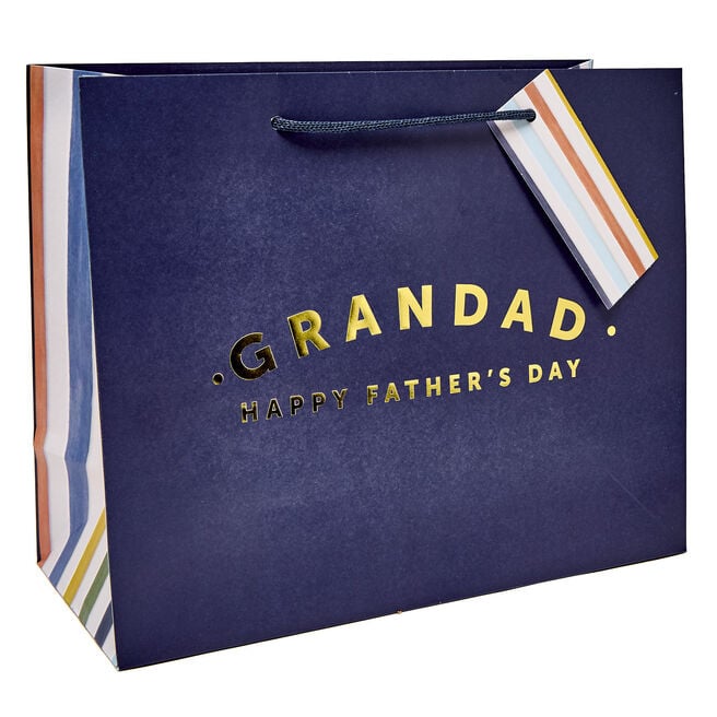 Grandad Happy Father's Day Large Landscape Gift Bag