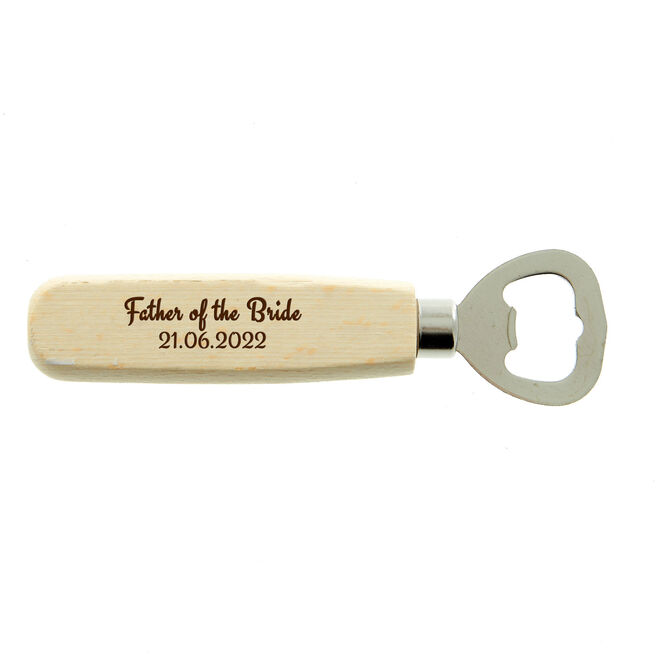 Personalised Engraved Wooden Bottle Opener