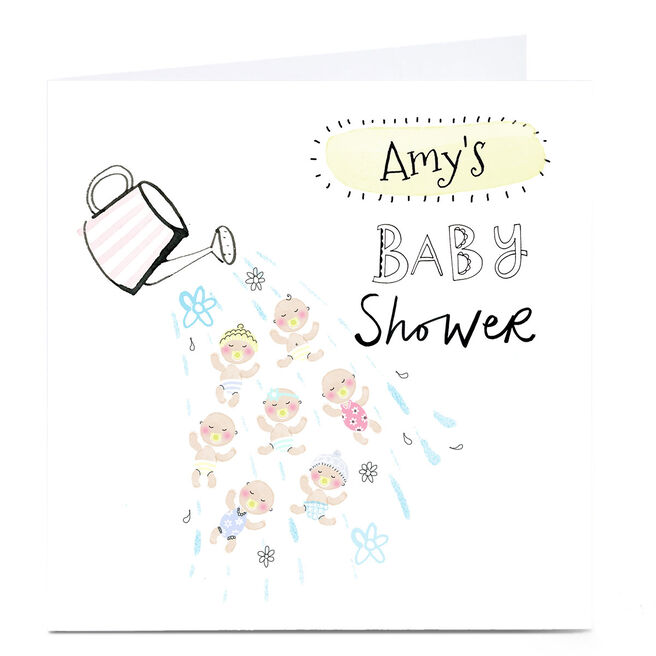 Personalised Baby Shower Invitation - Watering Can 