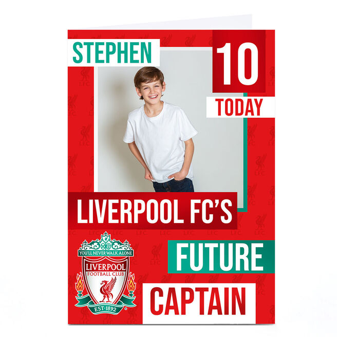 Photo Football Birthday Card - Liverpool Future Captain