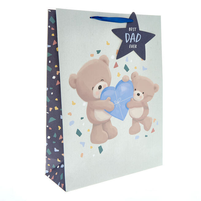 Hugs Best Dad Ever Extra Large Portrait Gift Bag