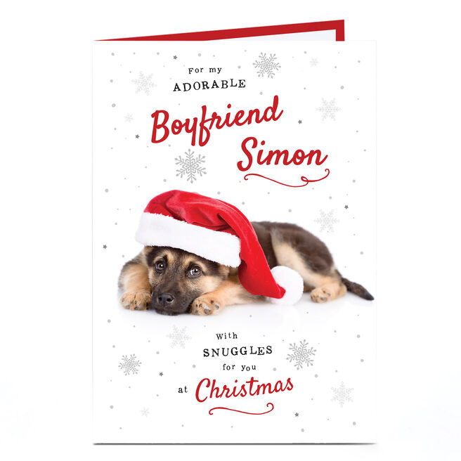 Personalised Christmas Card - Adorable Boyfriend