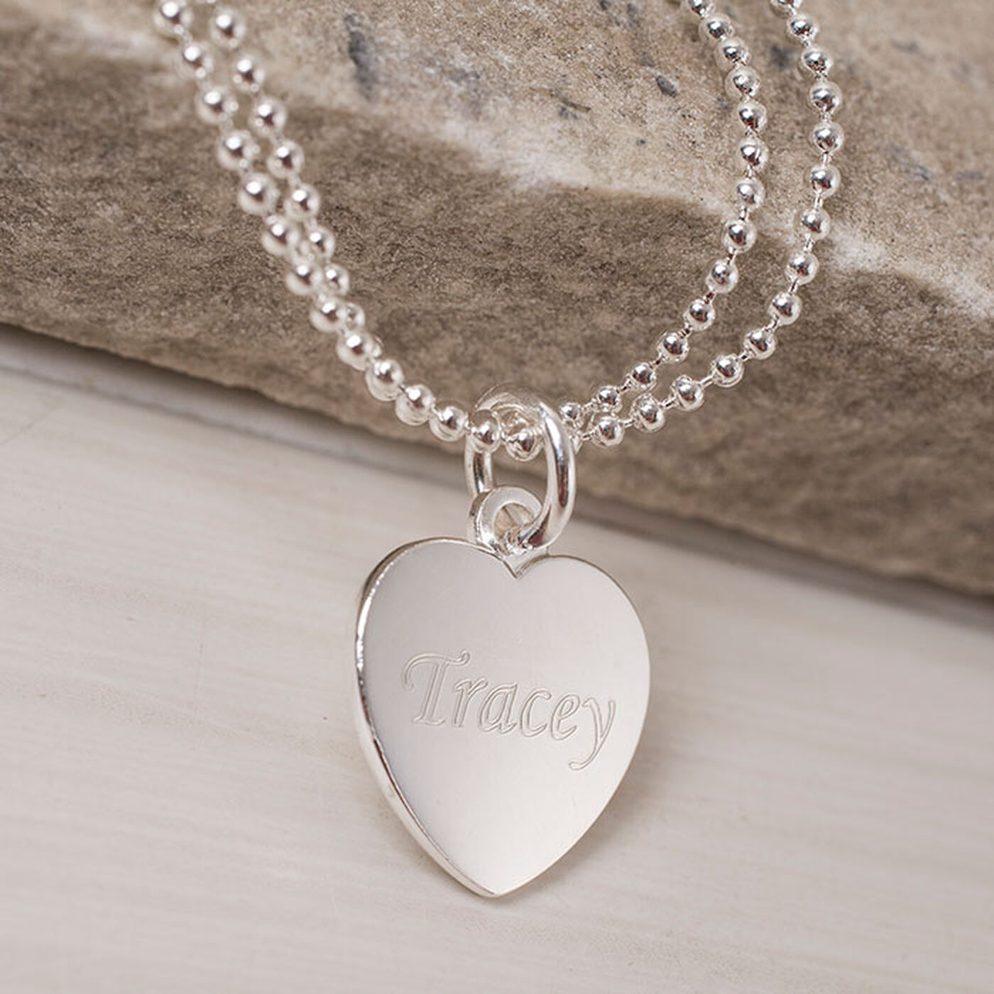 Buy Personalised Engraved Double Chain Silver Bracelet for GBP 16.99