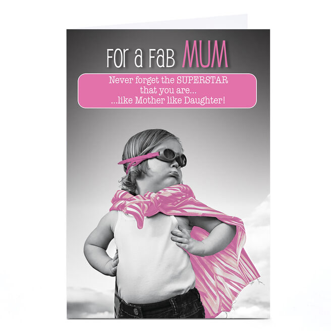 Personalised Mother's Day Card - For A Fab Mum