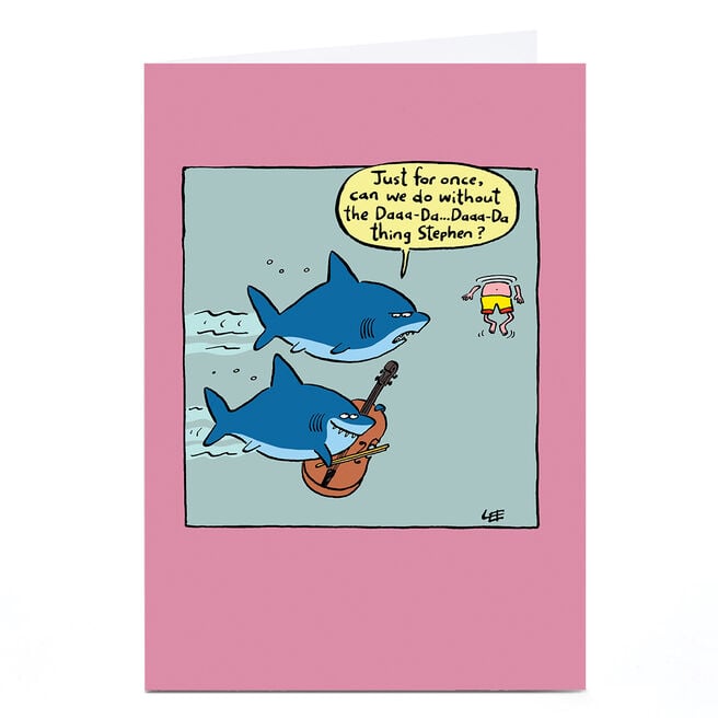 Personalised Lee Fearnley Card - Shark Jaws Theme