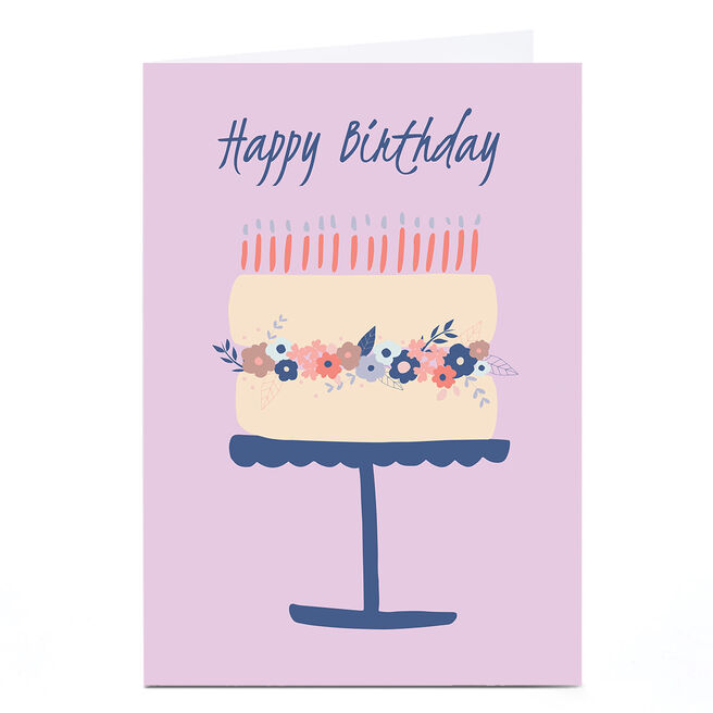 Personalised Sazerelli Birthday Card - Cake Stand