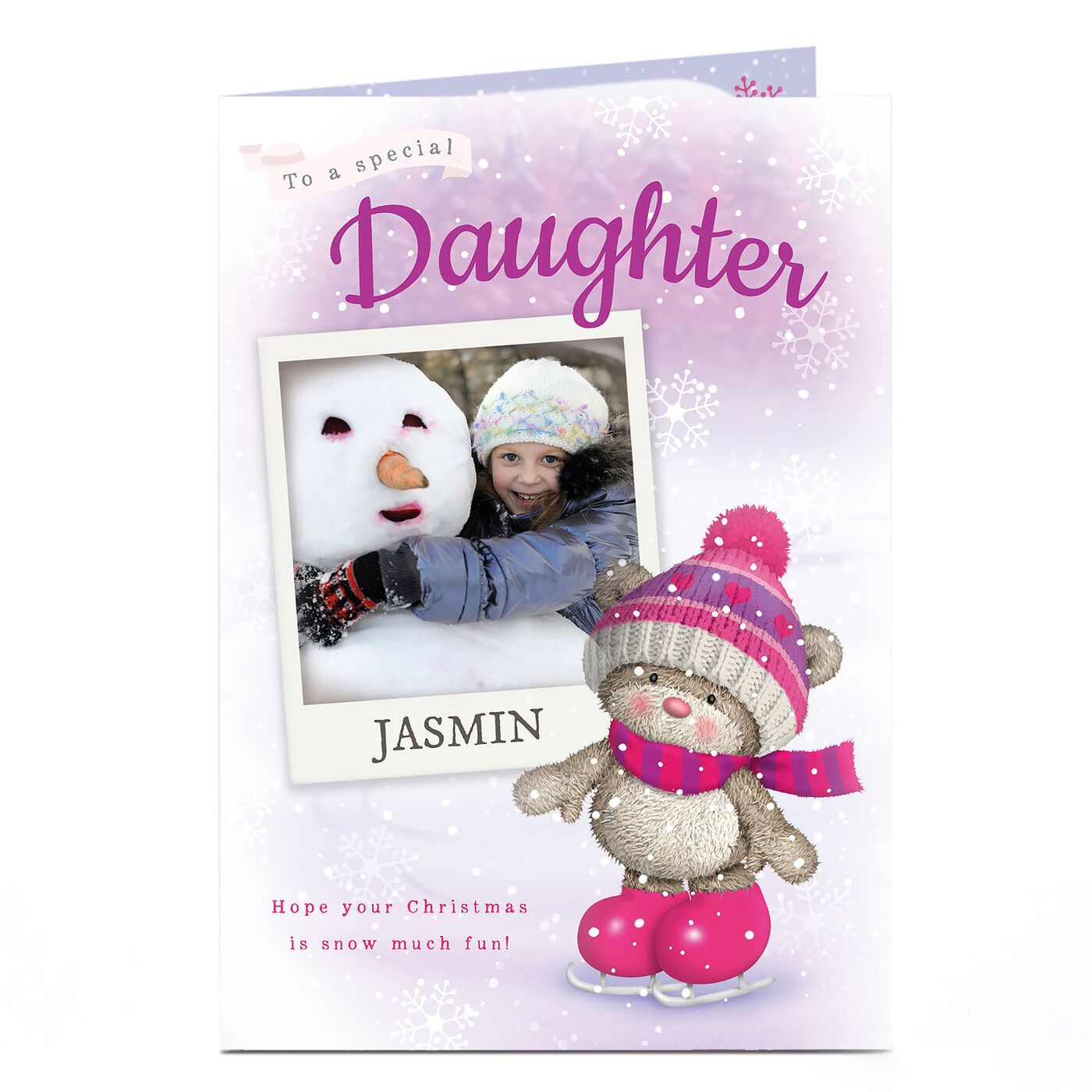 Buy Hugs Photo Christmas Card - Pink Ice Skating for GBP 2.99 | Card ...