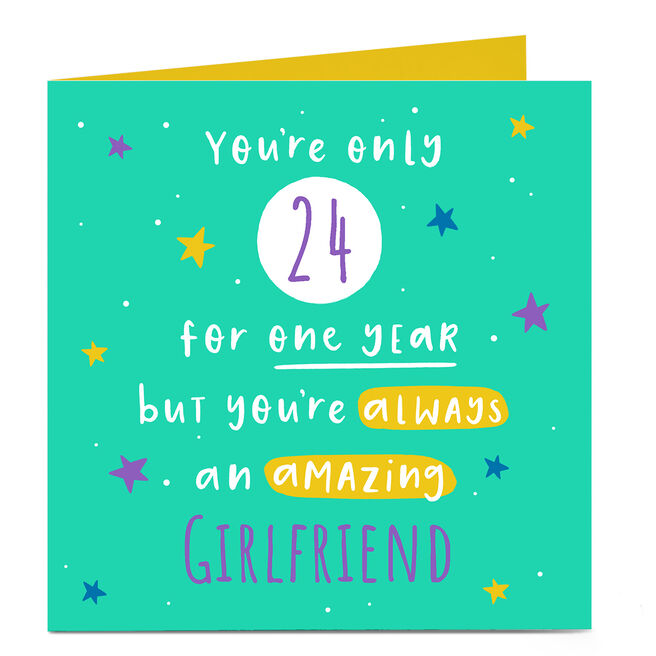 Personalised Charity Birthday Card - Always Amazing, Editable Age