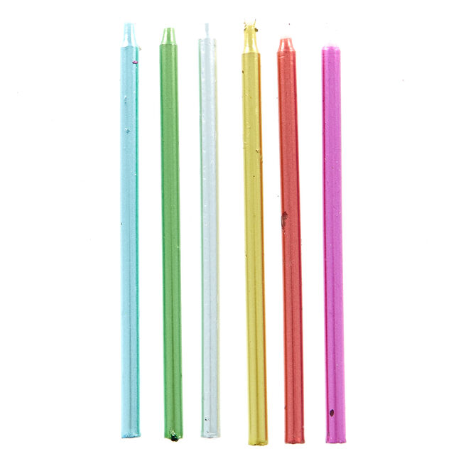 5-Inch Metallic Party Candles - Pack Of 12