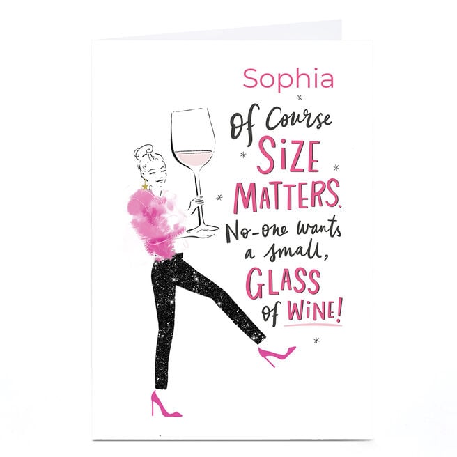 Personalised Girl Talk Card - Size Matters