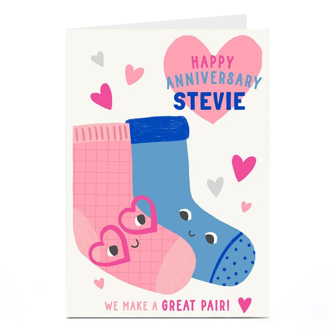 Personalised Anniversary Card - We Make A Great Pair