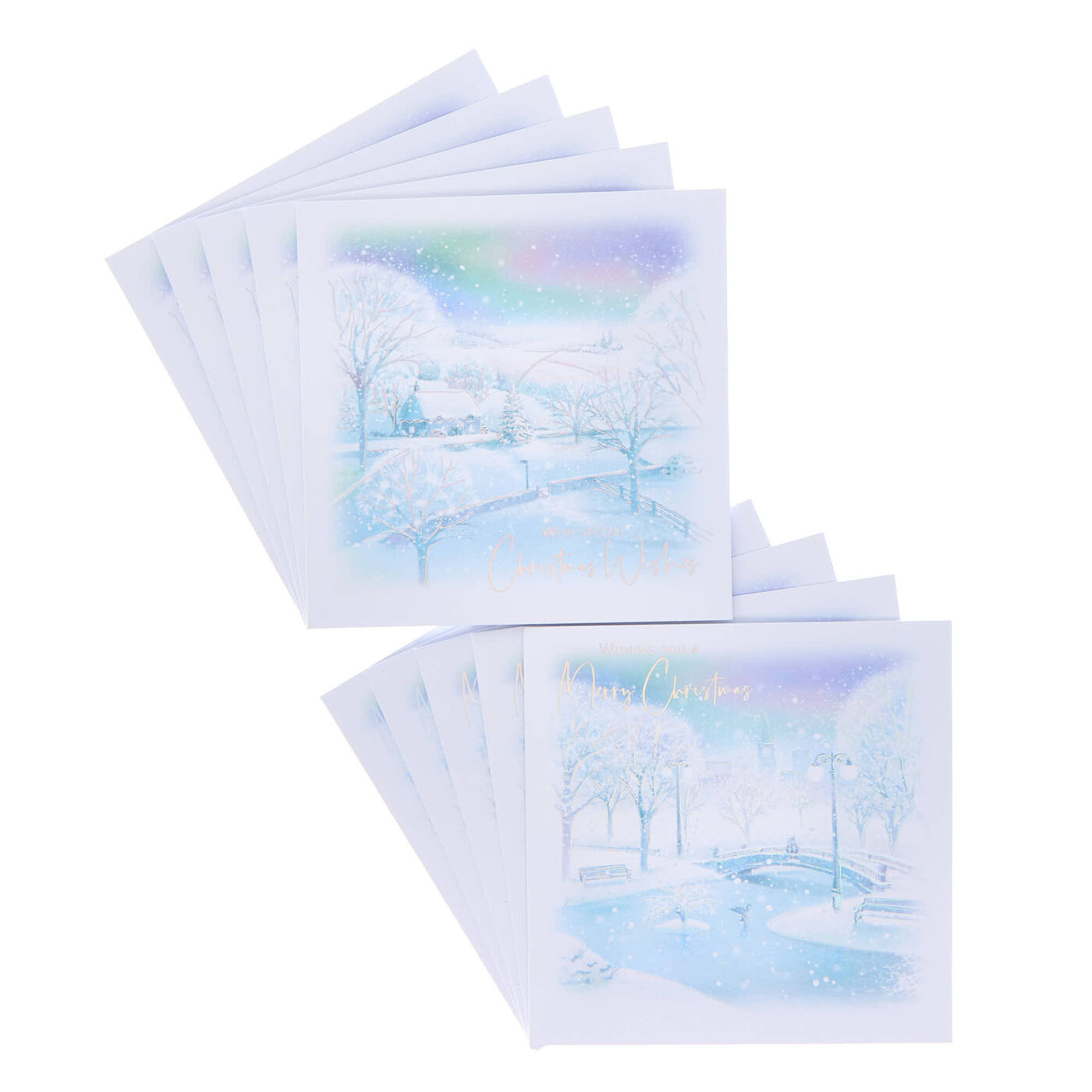 Buy 18 Iridescent Snow Charity Christmas Cards for GBP 1.99 | Card ...