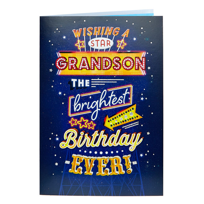 Birthday Card - A Star Grandson