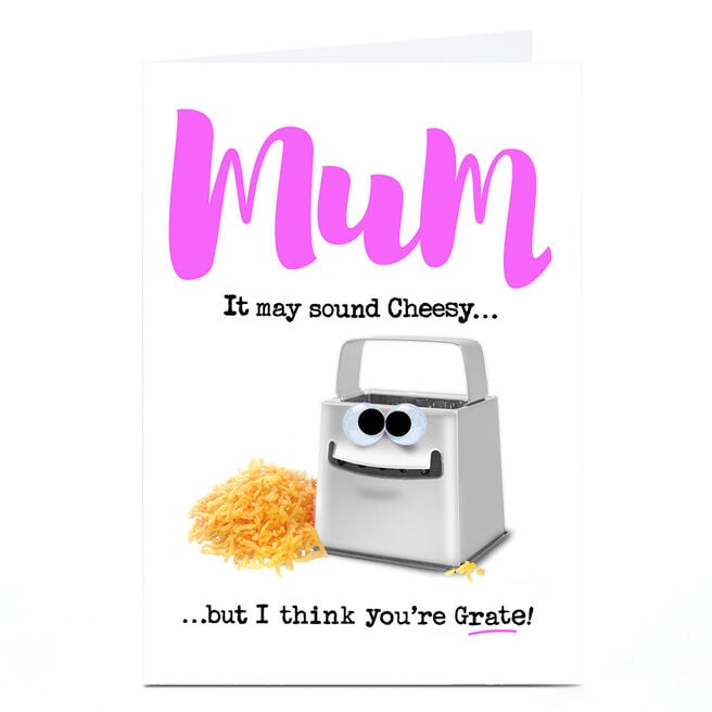 Personalised PG Quips Mother's Day Card - I Think You're Grate!