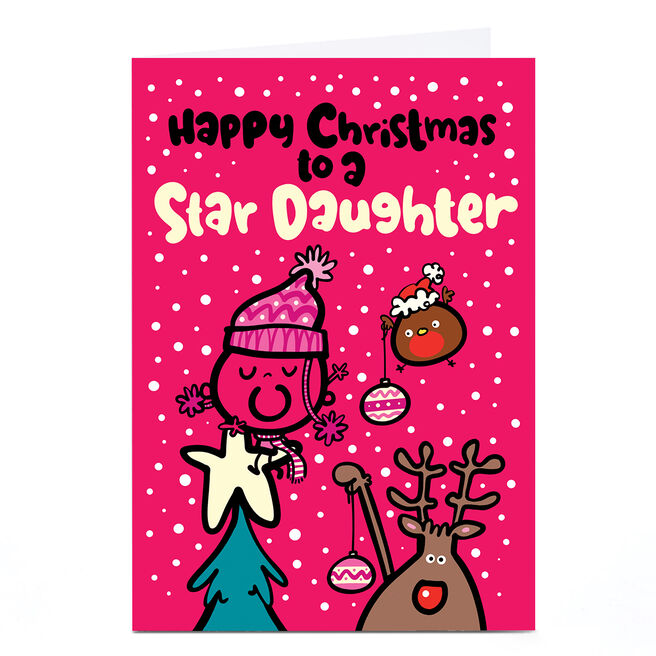 Personalised Fruitloops Christmas Card - Daughter