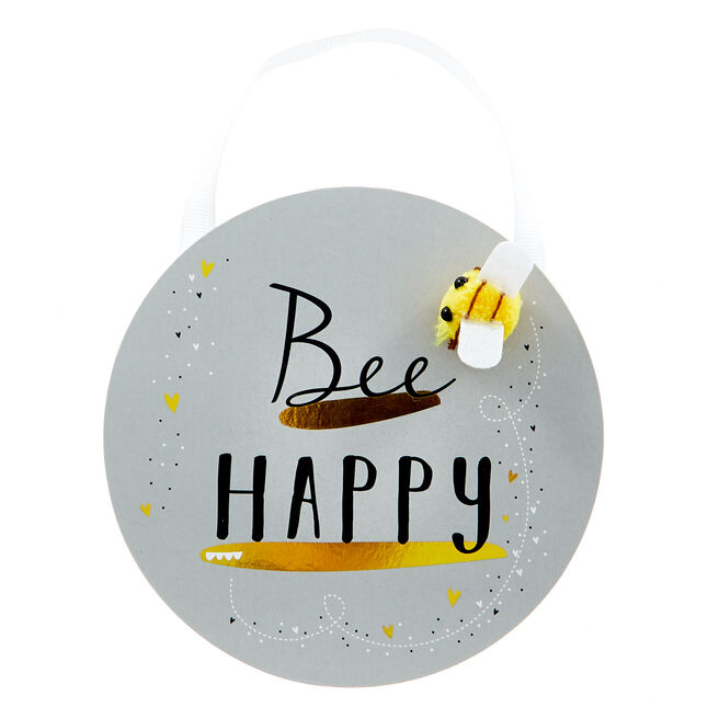 Bee Happy Hanging Plaque 