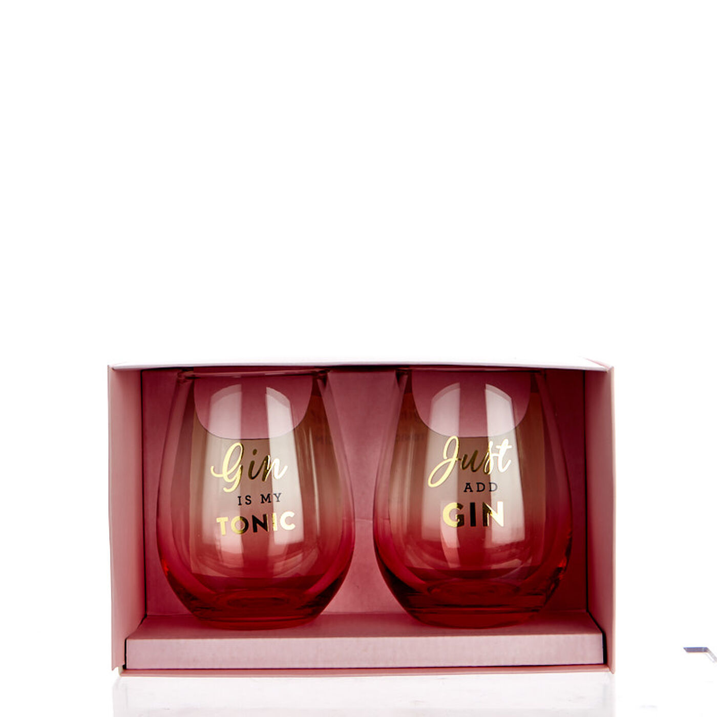 Buy Pink & Gold Gin Glasses Set of 2 for GBP 4.99 Card Factory UK