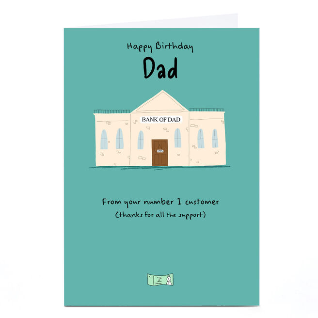 Personalised Cory Reid Birthday Card - Bank of Dad