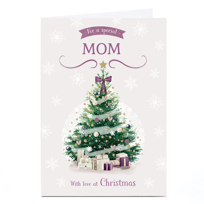 Christmas Card - Traditional Christmas Tree, Mom