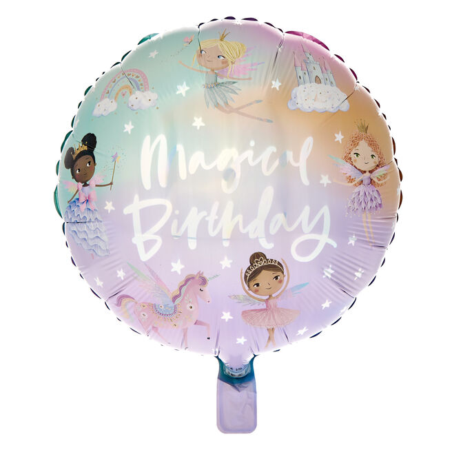 Magical Birthday Fairies 18-Inch Foil Helium Balloon