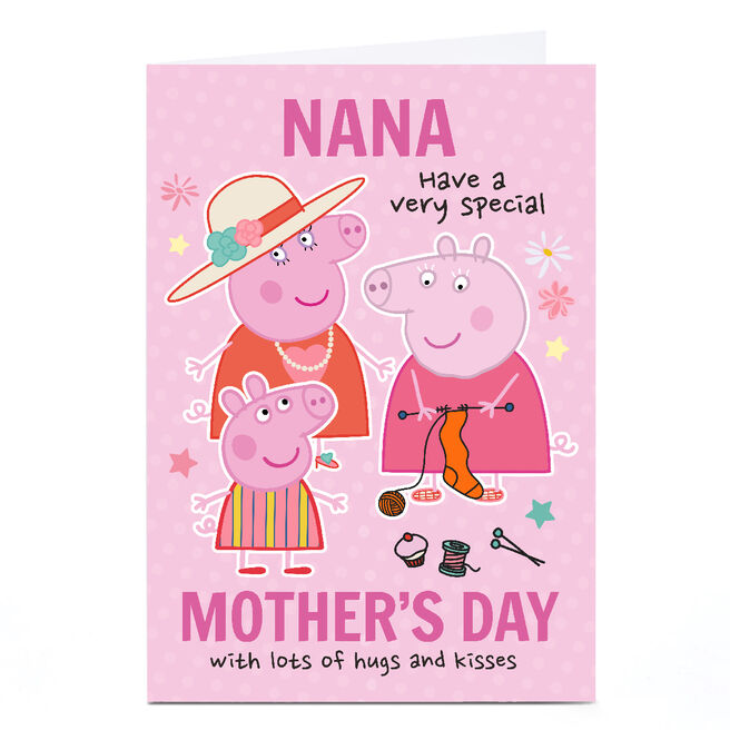 Personalised Mother's Day Card - Peppa Pig, Nana