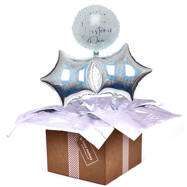 On Your Christening Day Balloon Bouquet - DELIVERED INFLATED!