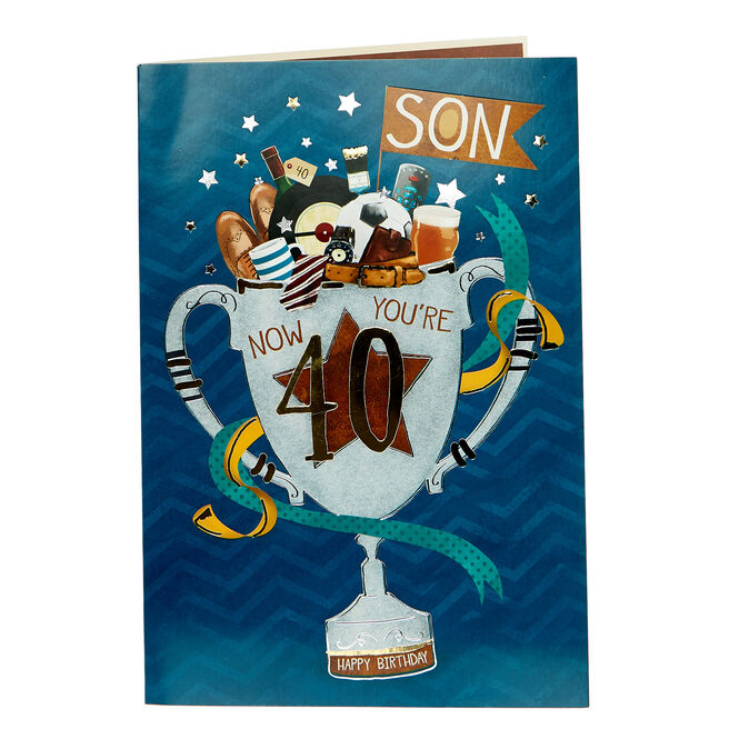 40th Birthday Card - Trophy Son