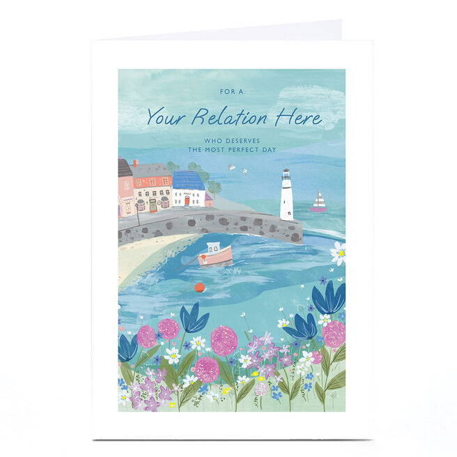Personalised Mother's Day Card - Seaside Perfect Day, Any Relation