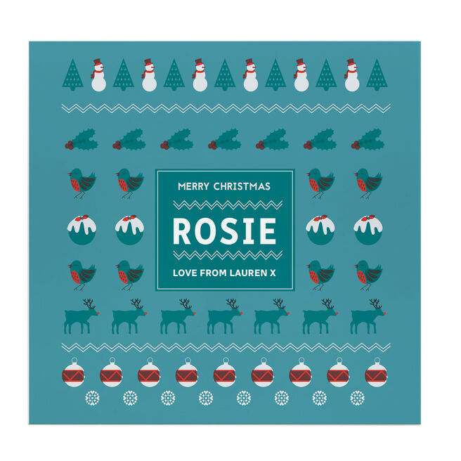 Personalised Belgian Chocolates - Christmas Icons