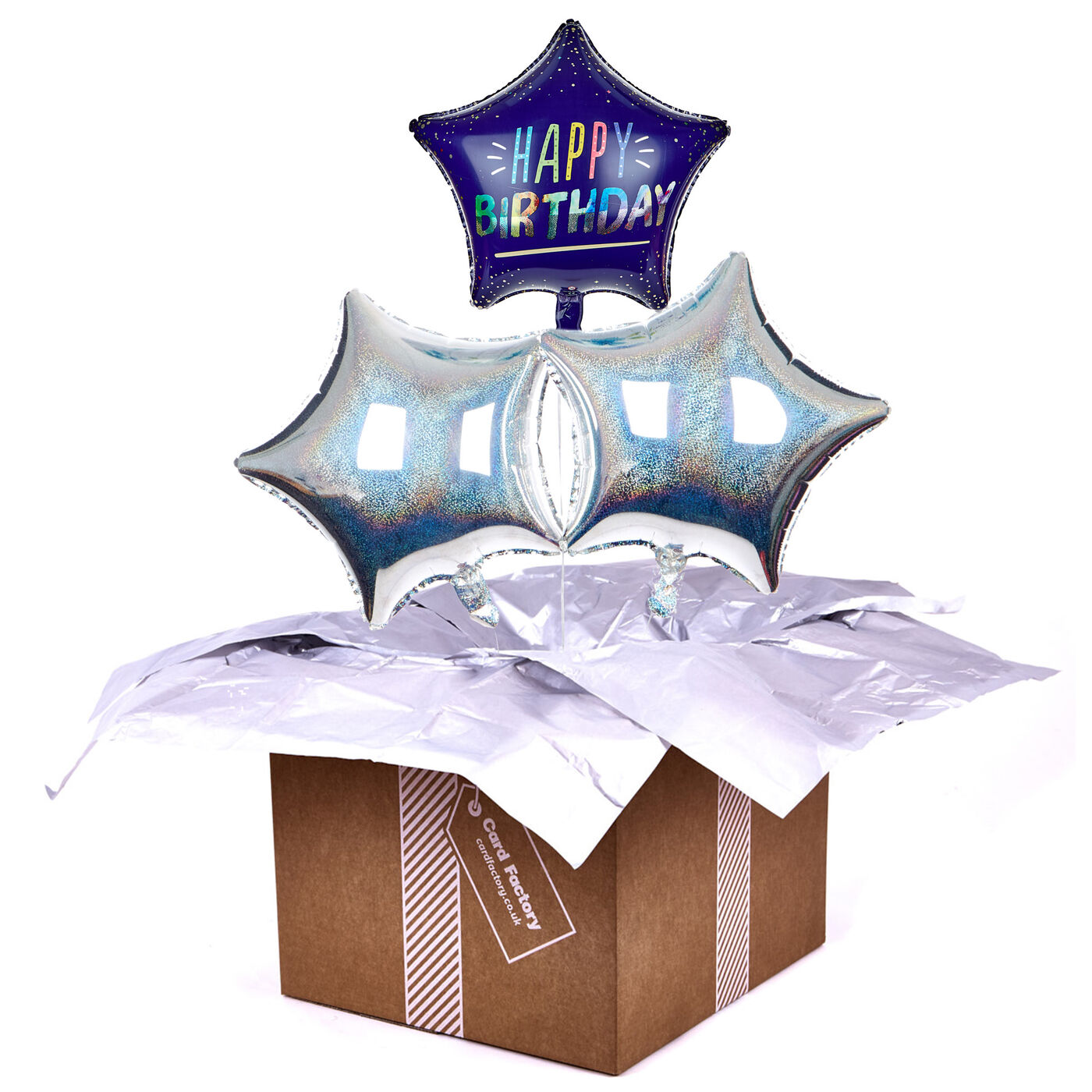 Buy Star Happy Birthday Balloon Bouquet DELIVERED INFLATED! for GBP
