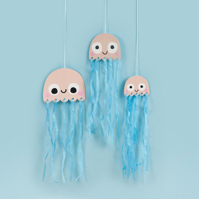 Hanging Jellyfish Decorations - Pack of 3