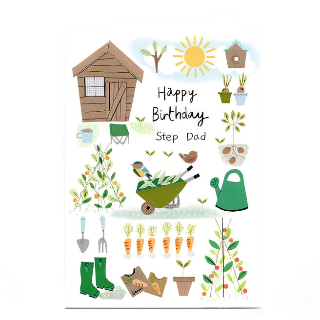Personalised Lindsay Loves To Draw Birthday Card - Gardening