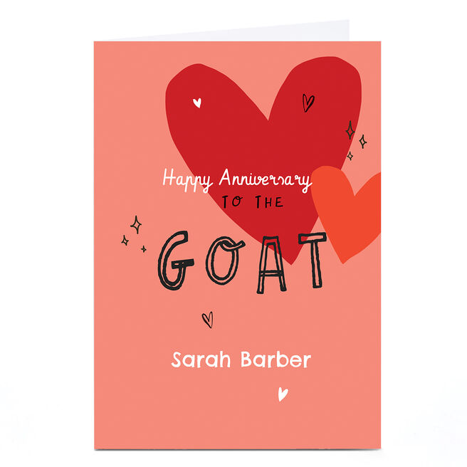 Personalised Card - To The GOAT