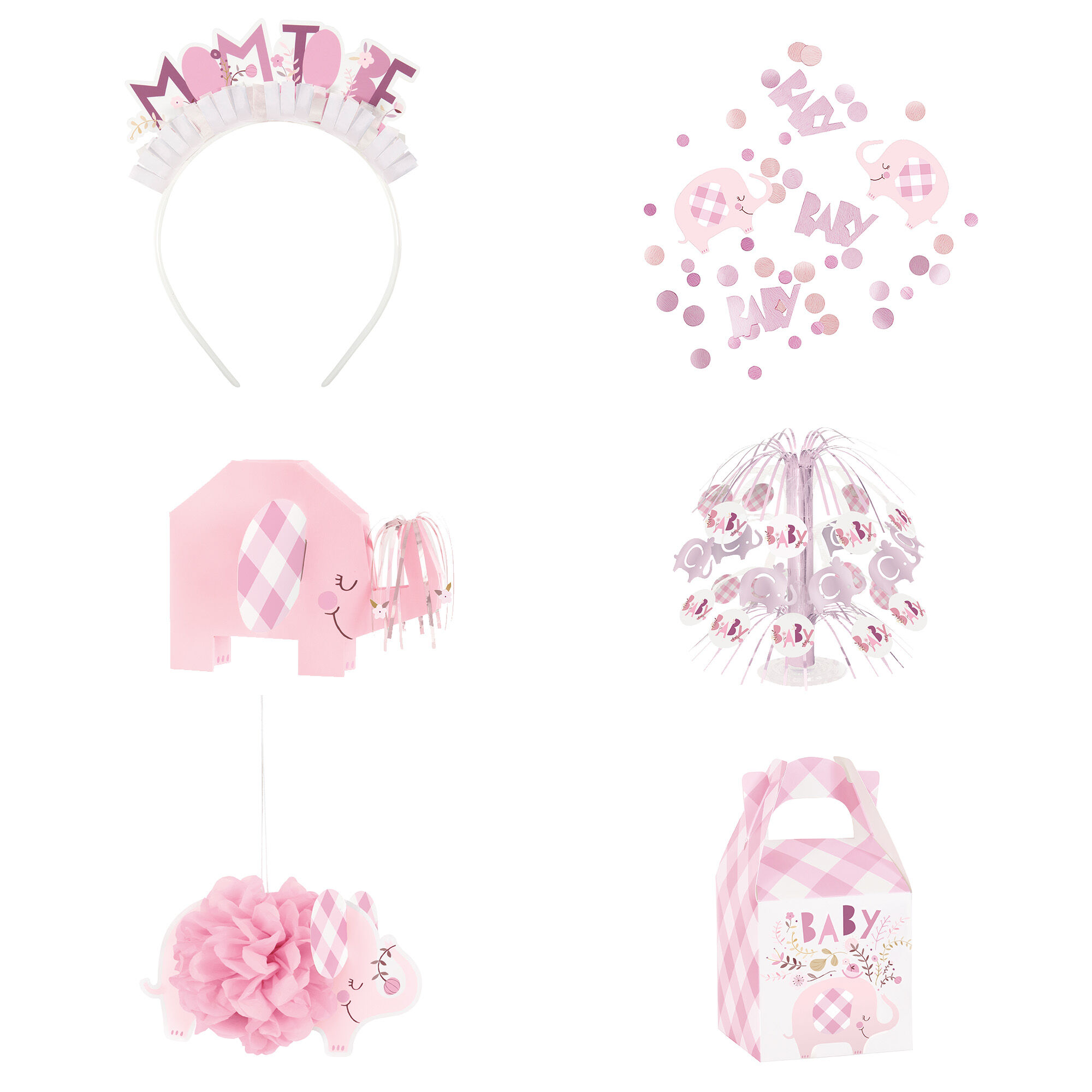 Buy Pink Elephant Baby Shower Accessories Kit for GBP 12.99 Card