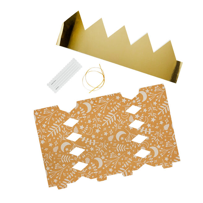 Kraft Patterned DIY Crackers - Pack of 6
