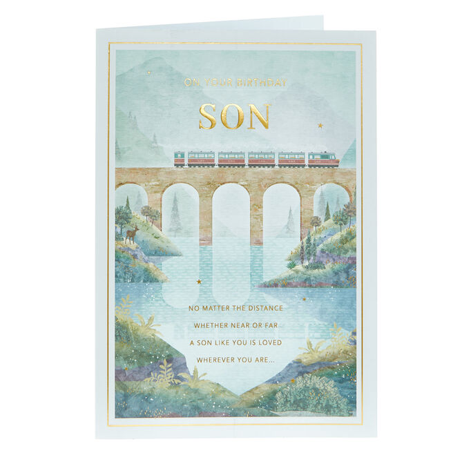 Son No Matter The Distance Aqueduct Birthday Card